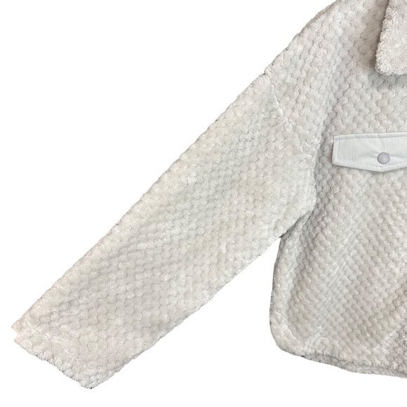 NWT Simply Southern Shacket Jacket Fuzzy Sherpa Gray Boho‎ Outdoors Size M - Picture 5 of 10